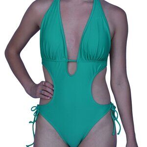 NWT Women's NWSC One Piece Monokini Swimsuit Bikini S Small 2 4 Mint